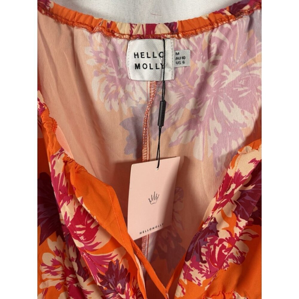 NWT Hello Molly Medium Sexy Orange Romper NEW - Picture 3 of 6
